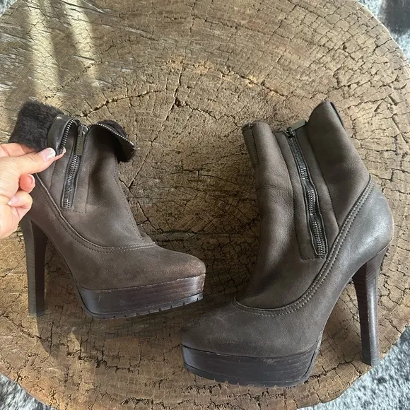 Jimmy Choo Brown High Heel Ankle Boots