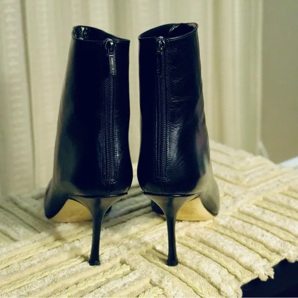 JIMMY CHOO Daisy Black Leather Ankle Boots 8.5