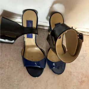 Jimmy Choo for h&amp;m cuff sandals open toe dress shoes colorblock heels collab y2k