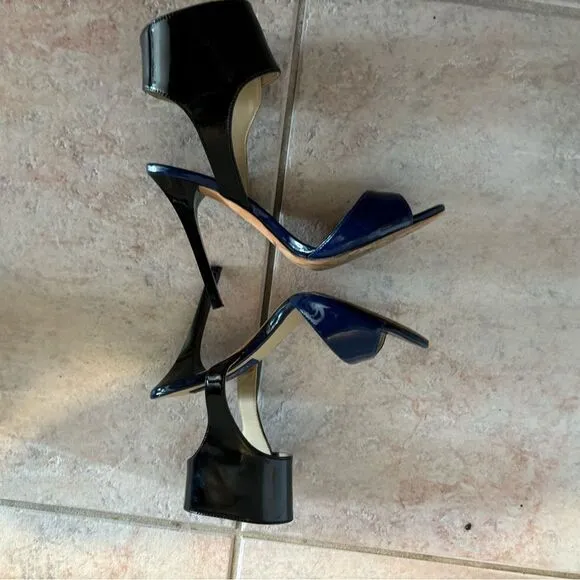 Jimmy Choo for h&amp;m cuff sandals open toe dress shoes colorblock heels collab y2k