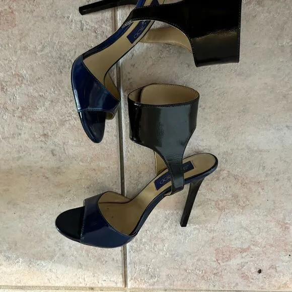 Jimmy Choo for h&amp;m cuff sandals open toe dress shoes colorblock heels collab y2k