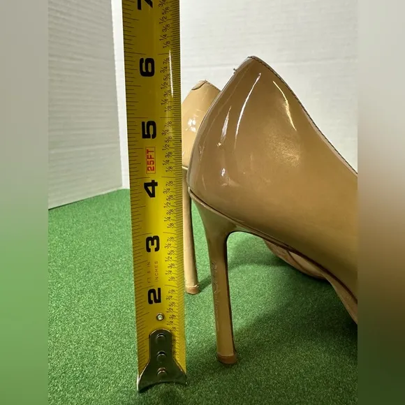 Jimmy Choo Romy Nude Patent Stiletto Pointed Toe Pump Heel Women Shoes 36 (US 6)