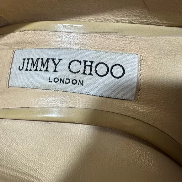 Jimmy Choo Romy Nude Patent Stiletto Pointed Toe Pump Heel Women Shoes 36 (US 6)