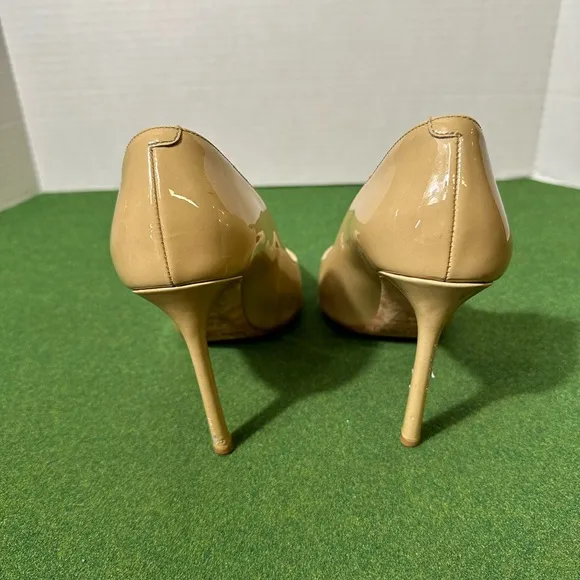 Jimmy Choo Romy Nude Patent Stiletto Pointed Toe Pump Heel Women Shoes 36 (US 6)