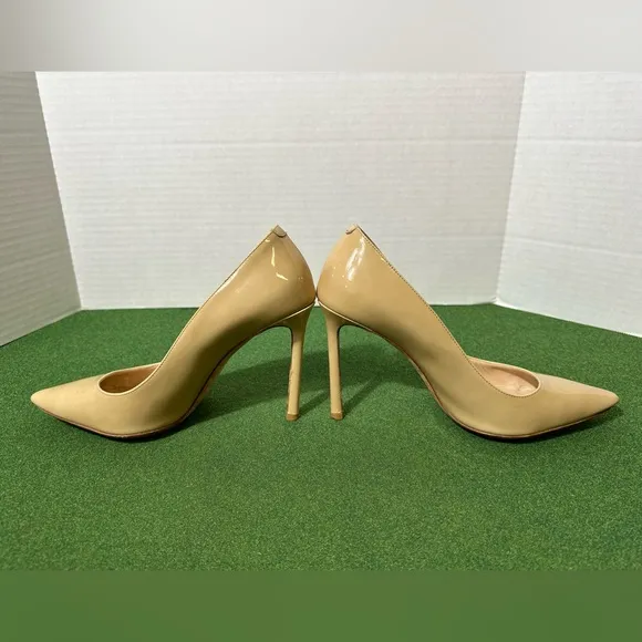 Jimmy Choo Romy Nude Patent Stiletto Pointed Toe Pump Heel Women Shoes 36 (US 6)
