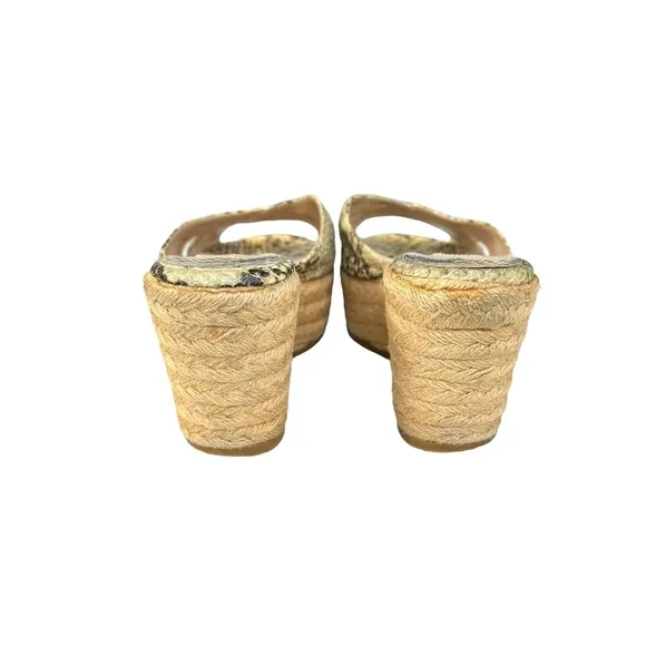 Jimmy Choo Snakeskin Leather Espadrille Wedge Sandals Made in Italy Women’s 37