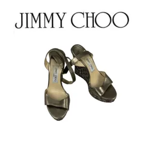 Jimmy Choo Wedge Sandals. Sz 37