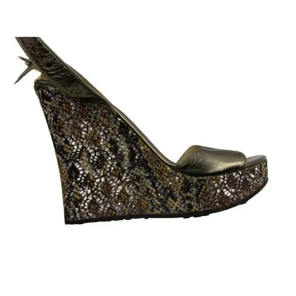 Jimmy Choo Wedge Sandals. Sz 37