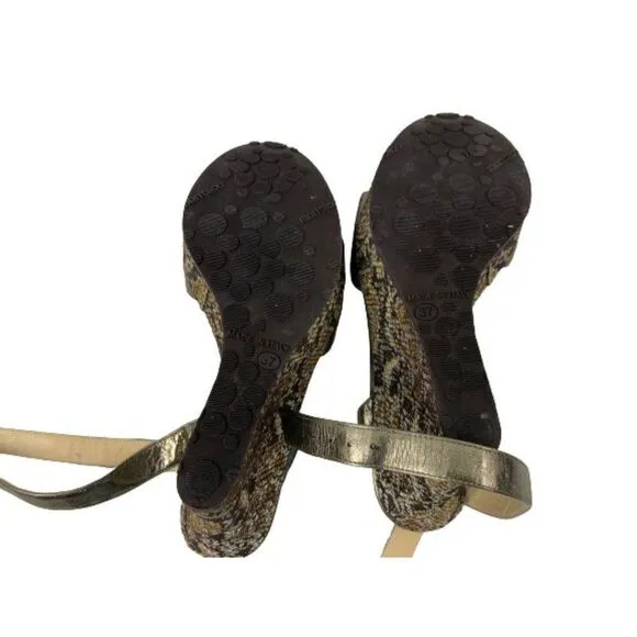 Jimmy Choo Wedge Sandals. Sz 37