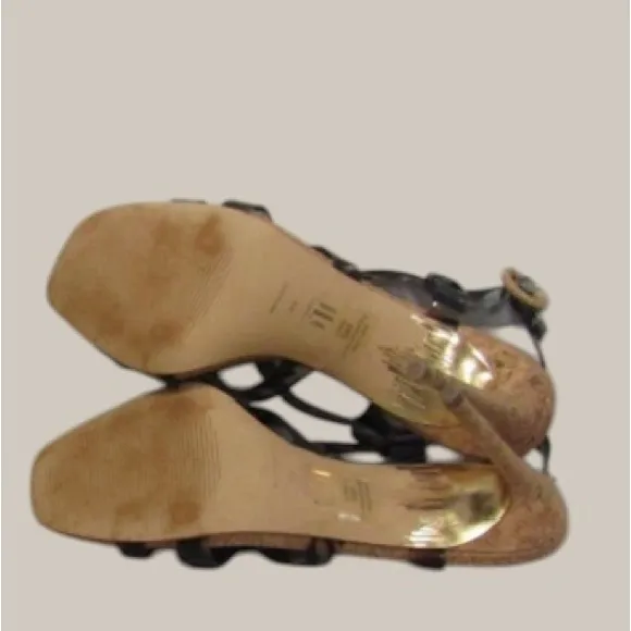 JLO Jennifer Lopez Fren Heeled Sandals Size 8.5 Wild Zebra