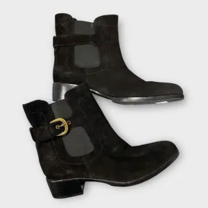Joan and David black suede boots Size 10
