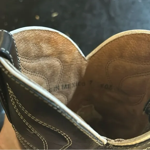 John Fluevog Platform Ankle Cowboy Boots