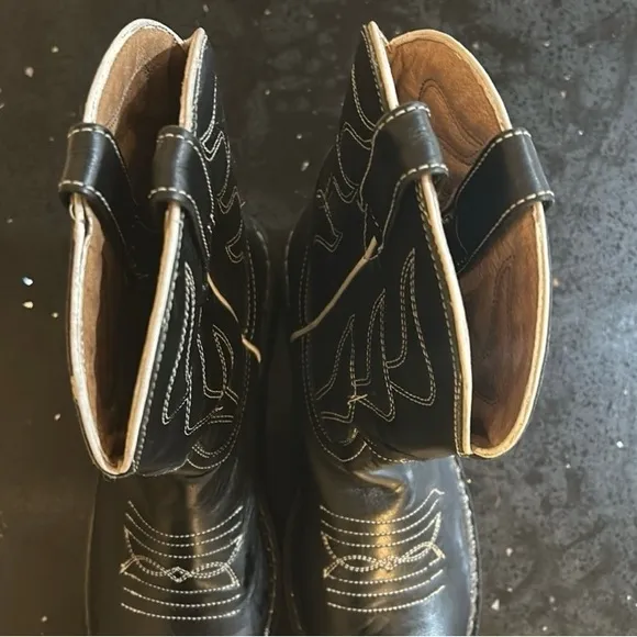 John Fluevog Platform Ankle Cowboy Boots