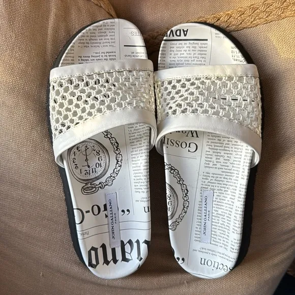 John Galliano Mesh Slides 39.5