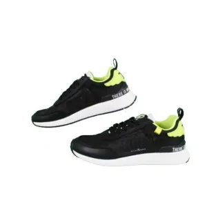 John Richmond Sz 39 Black Lime White Lace Up Womens Athletic Shoes
