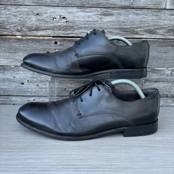 John Varvatos Leather Lace Up Derby Dress Shoes