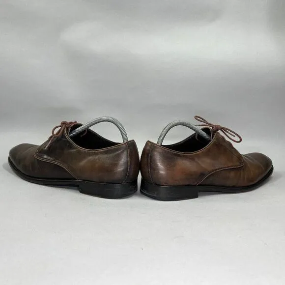 John Varvatos Star Men's Size 11 Brown Leather Lace Up Oxford Dress Shoes