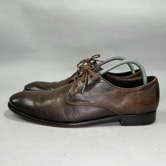 John Varvatos Star Men's Size 11 Brown Leather Lace Up Oxford Dress Shoes