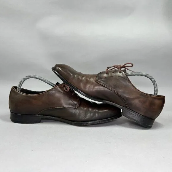 John Varvatos Star Men's Size 11 Brown Leather Lace Up Oxford Dress Shoes