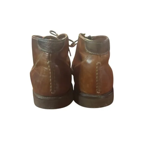Johnson &amp; Murphy brown leather dress shoes Copeland chukka boots mens sz 11