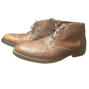 Johnson &amp; Murphy brown leather dress shoes Copeland chukka boots mens sz 11
