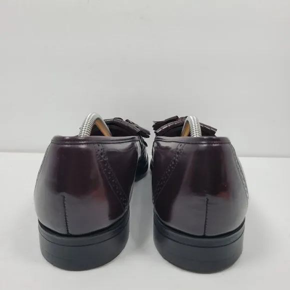 Johnson &amp; Murphy Optima Men's Burgundy Leather Loafers Slip On Shoes US Size 10