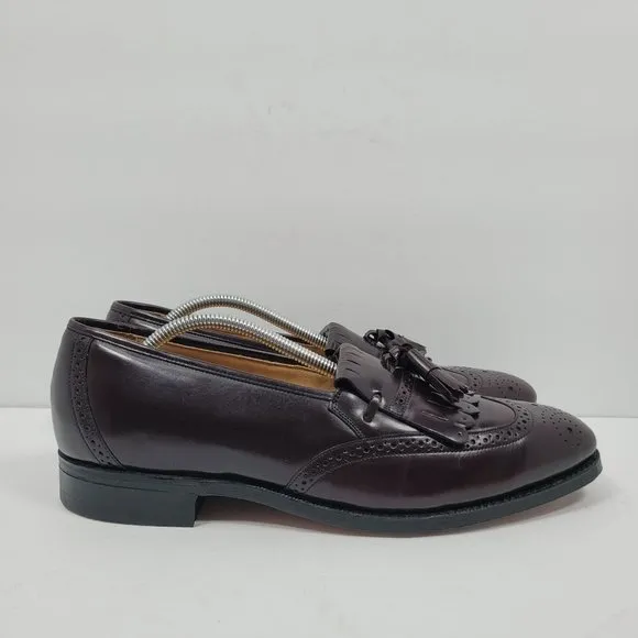 Johnson &amp; Murphy Optima Men's Burgundy Leather Loafers Slip On Shoes US Size 10