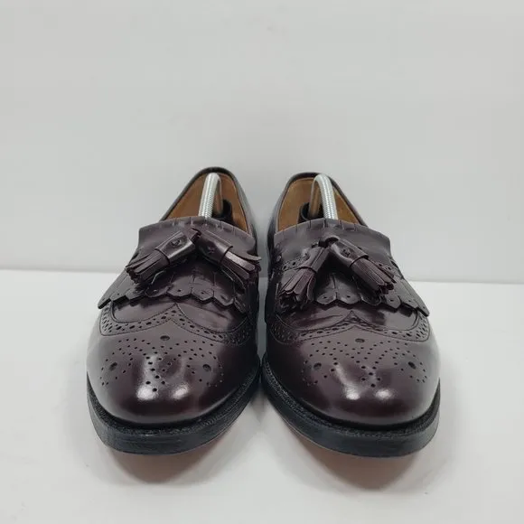 Johnson &amp; Murphy Optima Men's Burgundy Leather Loafers Slip On Shoes US Size 10
