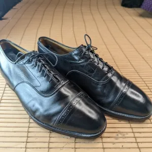 Johnston &amp; Murphy Aristocraft Black leather captoe Oxford Dress shoes men's sz 8