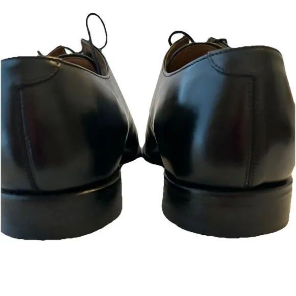 JOHNSTON &amp; MURPHY Black Leather Cap Toe Lace Up Dress‎ Shoe. Sz 11. EUC
