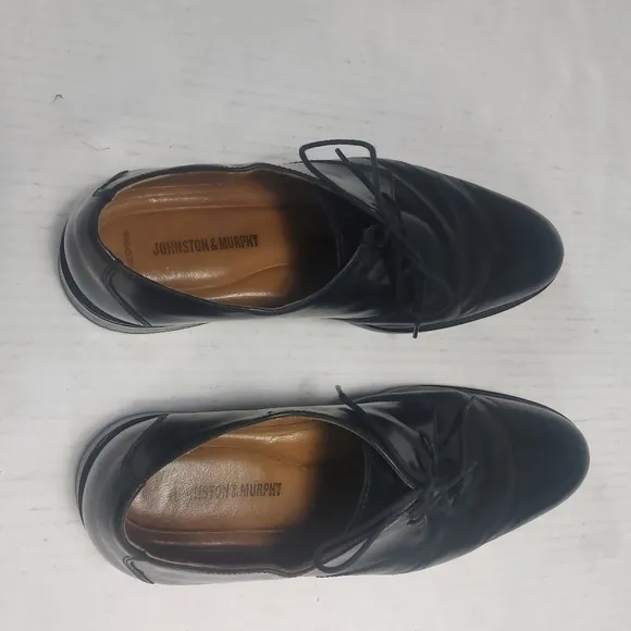Johnston &amp; Murphy Black Oxford Dress Shoes Size 11.5M