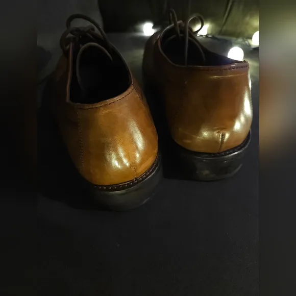 JOHNSTON &amp; MURPHY Cap Toe Brown Leather Dress Shoes sz7