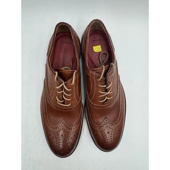 Johnston &amp; Murphy CLAYTON Men's NEW Dress Shoe Mahogany US Size 8 Medium
