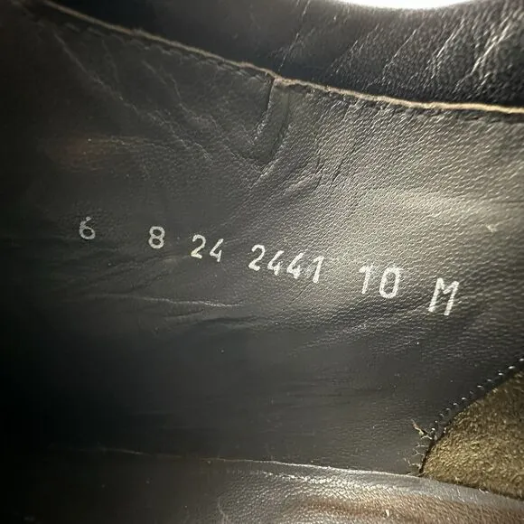 Johnston &amp; Murphy Domani Mens Size 10 M Black Leather Cap Toe Chukka Boot Italy
