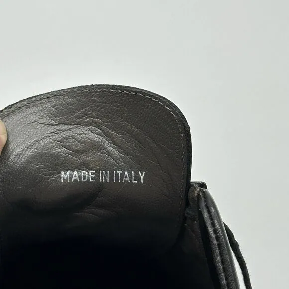 Johnston &amp; Murphy Domani Mens Size 10 M Black Leather Cap Toe Chukka Boot Italy