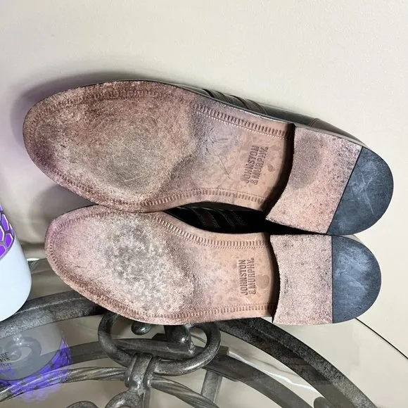 Johnston &amp; Murphy Loafers 15 1950 Reptile Embossed Leather Size 11 M Tassel EUC!
