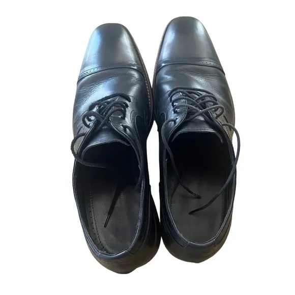 Johnston &amp; Murphy Meade Cap Toe Black Dress Shoes size 12