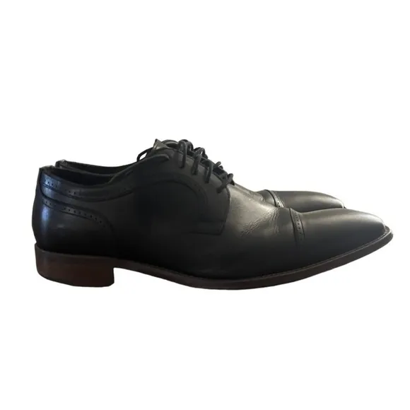 Johnston &amp; Murphy Meade Cap Toe Black Dress Shoes size 12