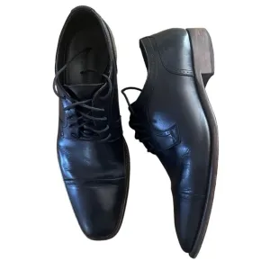Johnston &amp; Murphy Meade Cap Toe Black Dress Shoes size 12