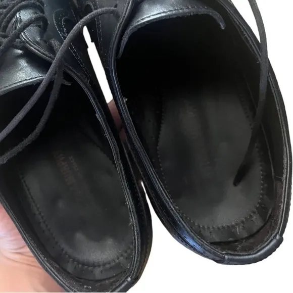 Johnston &amp; Murphy Meade Cap Toe Black Dress Shoes size 12