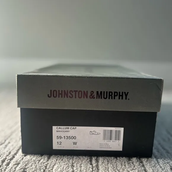 Johnston &amp; Murphy Men’s Dress Shoes - Callum Cap in Mahogany