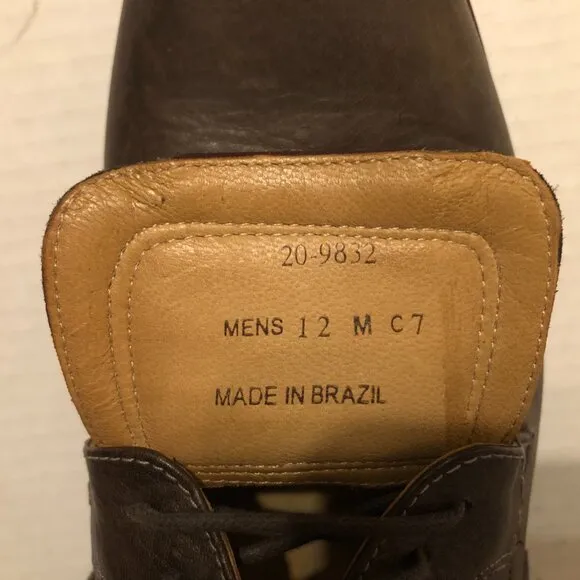 JOHNSTON &amp; MURPHY MEN'S LEATHER LACE UP DRESS SHOES SIZE: 12 M