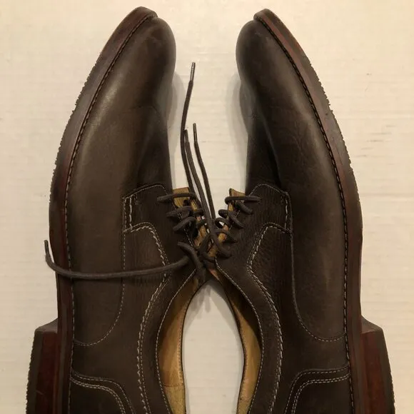 JOHNSTON &amp; MURPHY MEN'S LEATHER LACE UP DRESS SHOES SIZE: 12 M