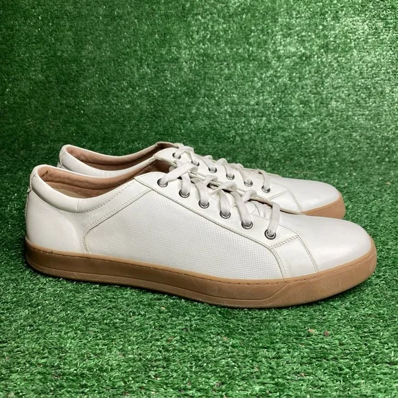 Johnston &amp; Murphy Men's White Leather Sneaker Dress Casual Shoes Size 13 M - NEW