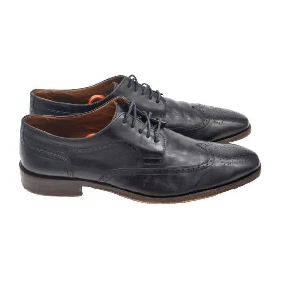 JOHNSTON &amp; MURPHY Men's Wingtip Oxford Leather Dress Shoes SIZE 12 Black