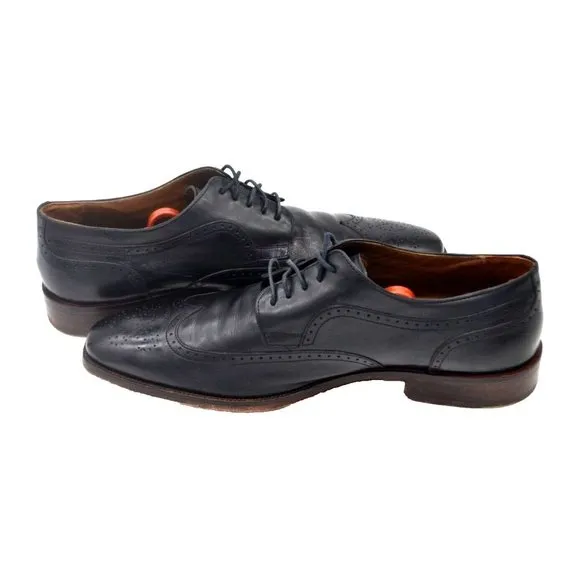 JOHNSTON &amp; MURPHY Men's Wingtip Oxford Leather Dress Shoes SIZE 12 Black