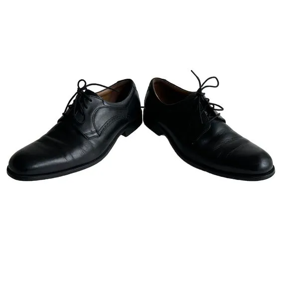 Johnston &amp; Murphy Shoes Men’s 11M Plain Toe Black Oxford Dress Shoes