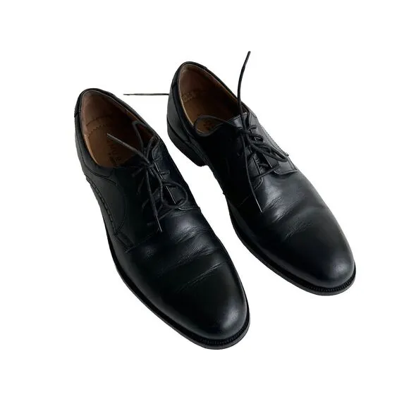 Johnston &amp; Murphy Shoes Men’s 11M Plain Toe Black Oxford Dress Shoes