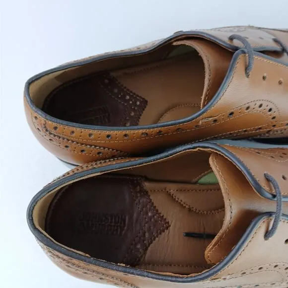 Johnston &amp; Murphy Size 10 Henrick Wingtip - Tan 15-3270 NEW
