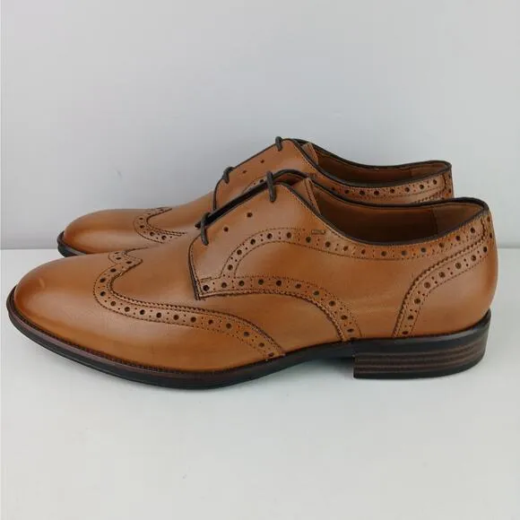 Johnston &amp; Murphy Size 10 Henrick Wingtip - Tan 15-3270 NEW